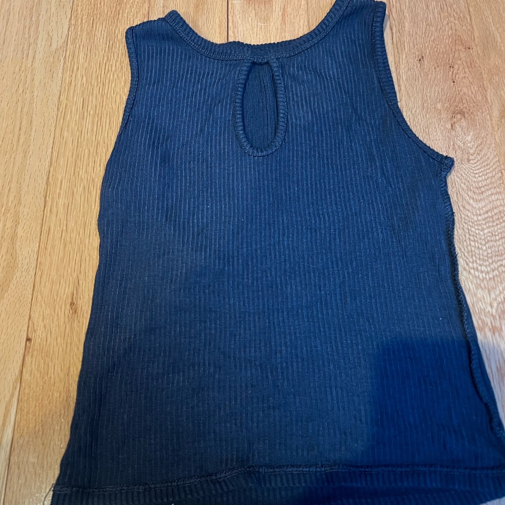 blue form fitting shirt made by DONT ASK WHY